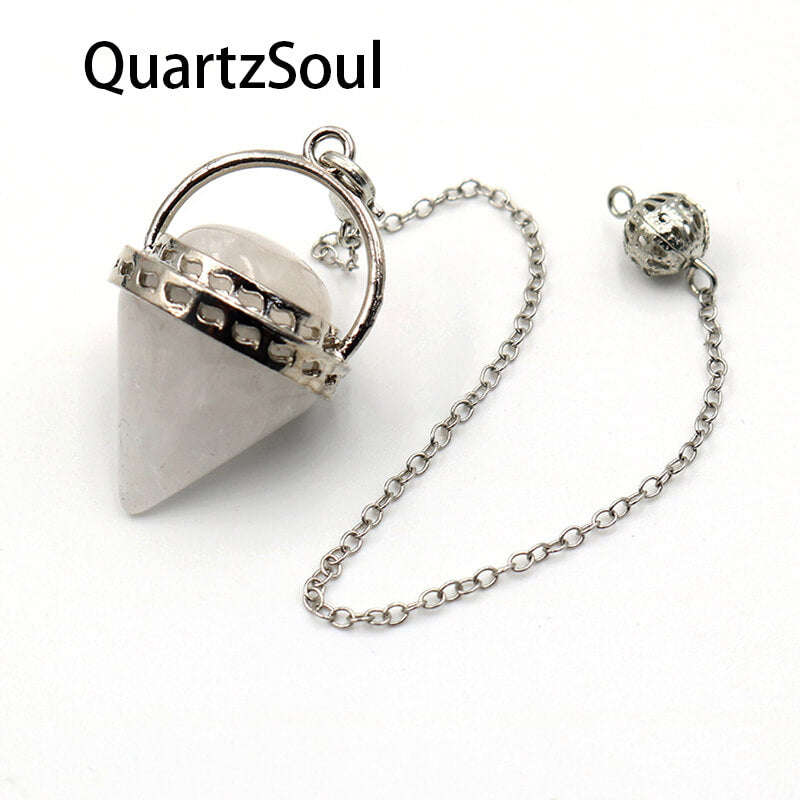 Clear Quartz UFO Crystal Pendulum for Enhanced Energy Work