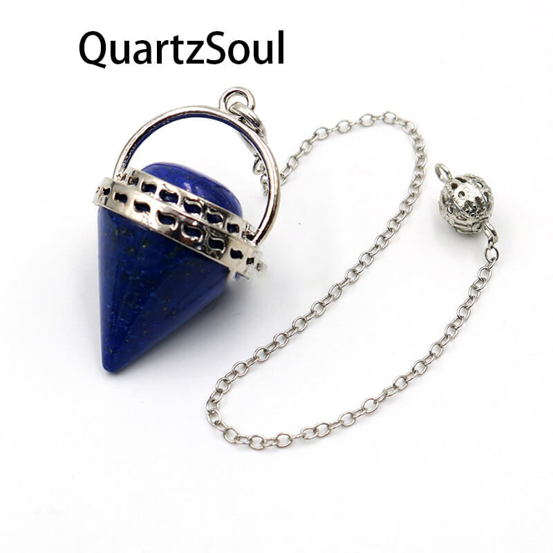 Lapis Lazuli Crystal Pendulum for Wisdom and Spiritual Truth Seeking