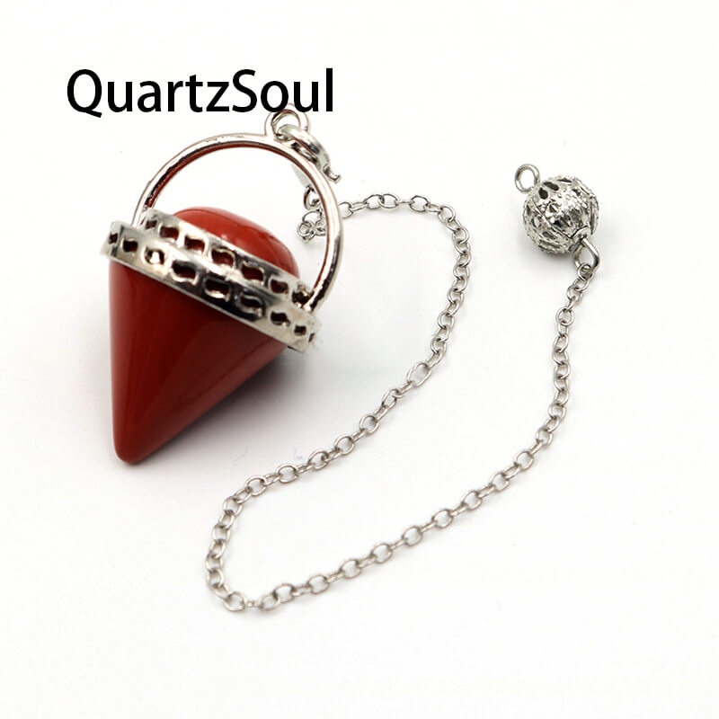 Red Jasper Crystal Pendulum for Vitality and Energy Enhancement