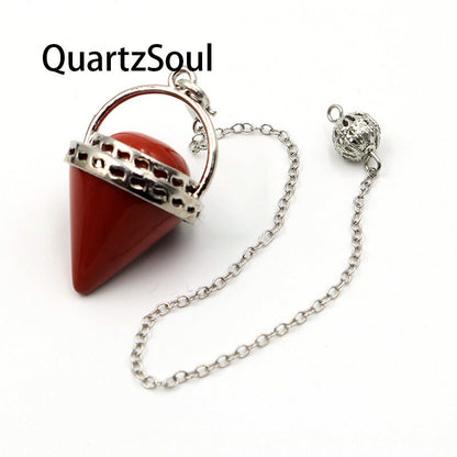 Red Jasper Crystal Pendulum for Vitality and Energy Enhancement