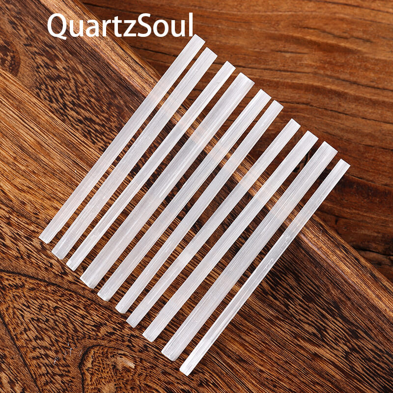 Natural Selenite Crystal Rod for Spiritual Healing