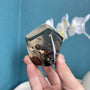 Natural smoky quartz free form crystal with unique polished surface and deep coloration