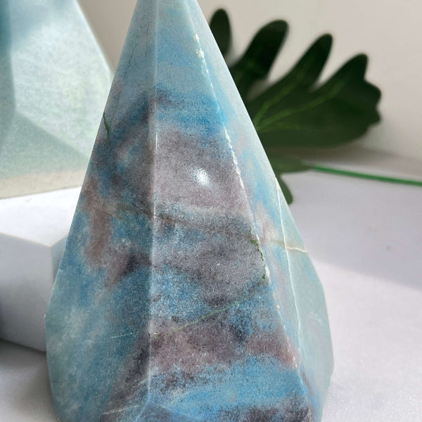 Multiple views of natural Trolleite crystal point