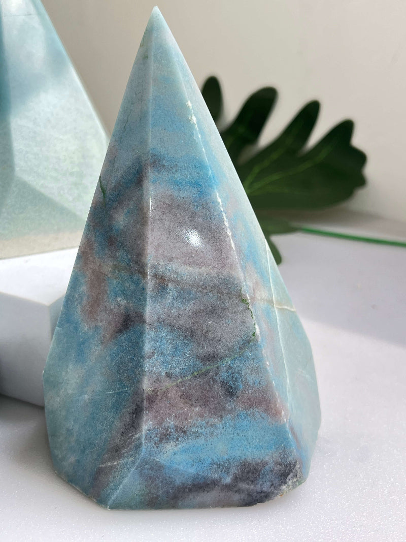 Multiple views of natural Trolleite crystal point
