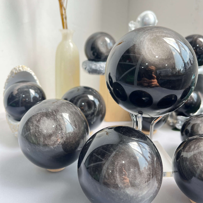 Obsidian Crystal Ball for Scrying and Divination