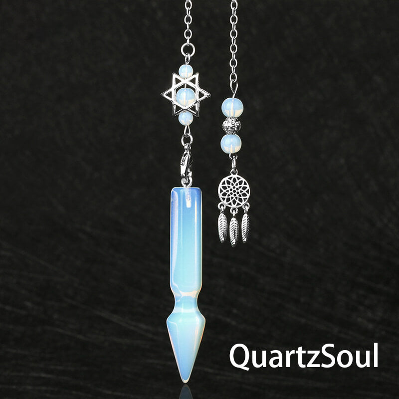 Opal crystal pendulum with star charm for accurate readings