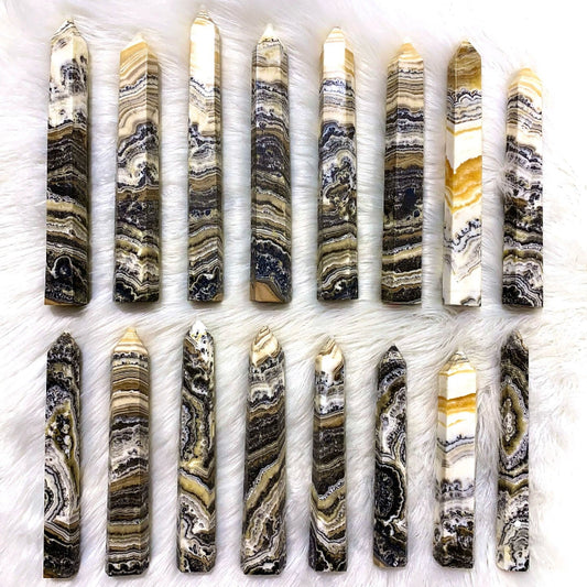 Premium Orange Calcite Dendrite Tower with Natural Patterns for Crystal Healing