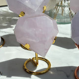 Bulk Supply of Periwinkle Rose Crystal Hearts