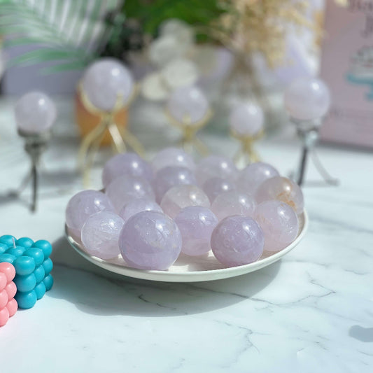 Periwinkle Rose Quartz Sphere Premium Healing Crystal Wholesale