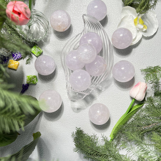 Premium Periwinkle Rose Quartz Crystal Healing Sphere Wholesale