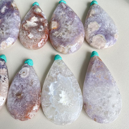 Close Up View Pink Amethyst Flower Agate Crystal Patterns