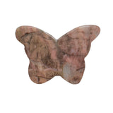 Pink Butterfly Rhodonite Carving Natural Finish Crystal Art