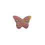 Natural pink rhodonite butterfly crystal carving with black manganese inclusions for emotional healing