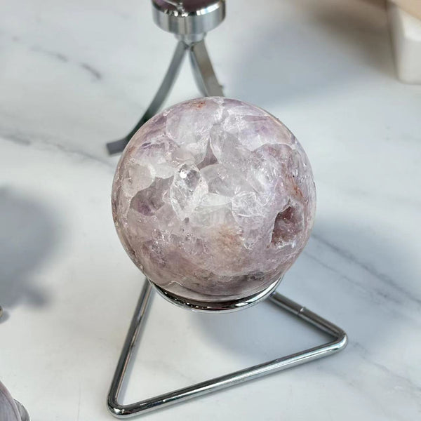 Pink Druzy Crystal Ball for Energy Healing Work