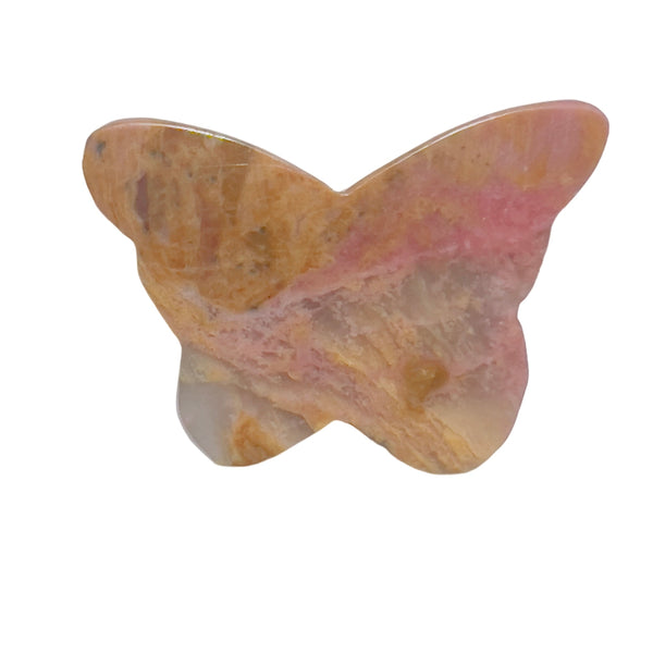 Pink Rhodonite Butterfly Crystal Carving as Valuable Collectors Item