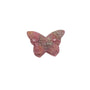 Pink Rhodonite Butterfly Crystal Carving with Floral Design