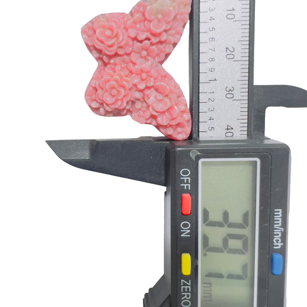 Pink Rhodonite Butterfly Crystal For Collection And Display