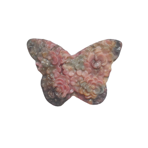 Pink Rhodonite Butterfly Healing Stone Figurine