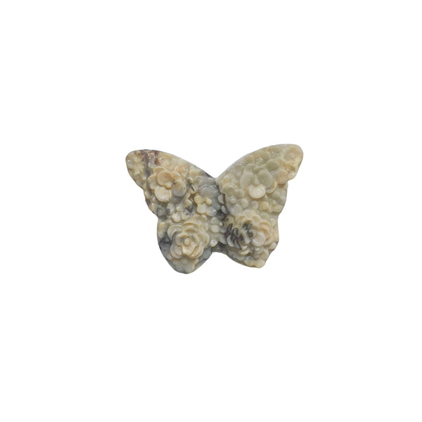 Pink Rhodonite Butterfly Crystal with Natural Patterns Highlighting Metaphysical Properties
