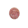 Natural Pink Rhodonite Crystal Disk with Magical Girl Pattern Carved Stone Healing