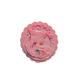 Pink Rhodonite Carved Magical Girl Pattern Pendant Healing Crystal