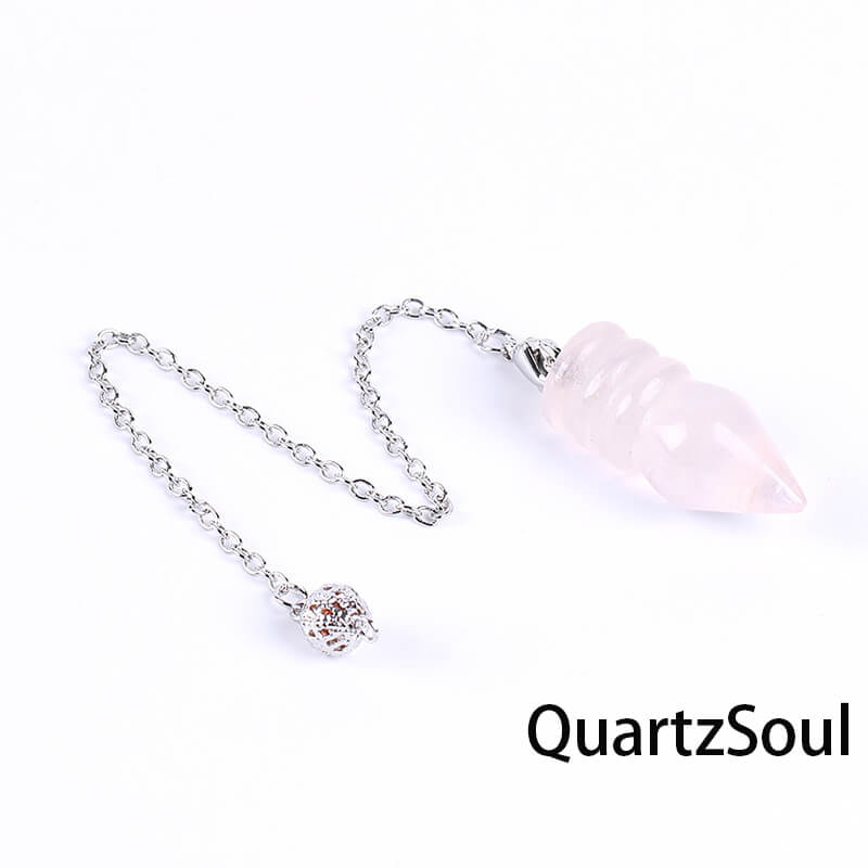 Rose Quartz Pointed Pendulum for Love Energy Work