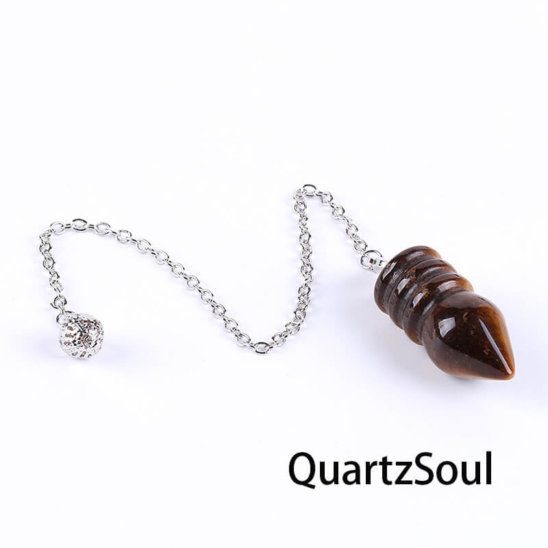Tiger Eye Crystal Pendulum for Protection and Clarity