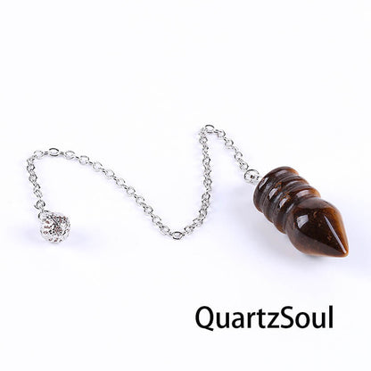 Tiger Eye Crystal Pendulum for Protection and Clarity