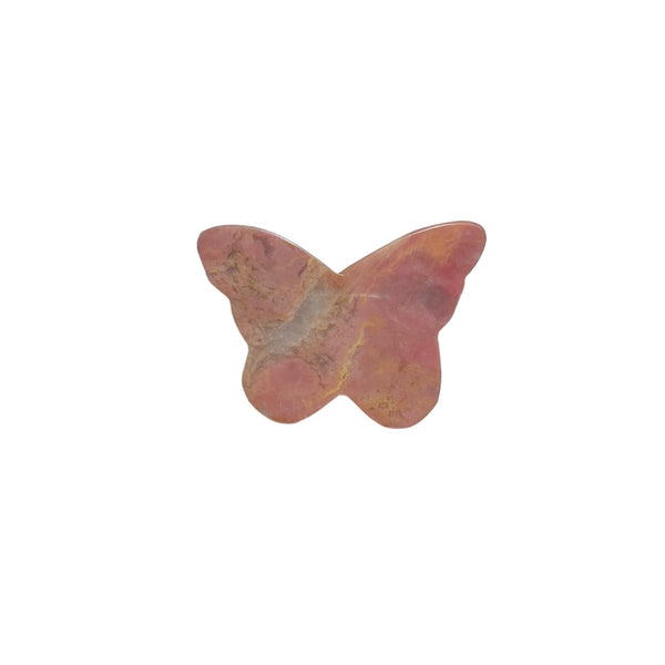 Polished Rhodonite Butterfly Showing Light Reflection