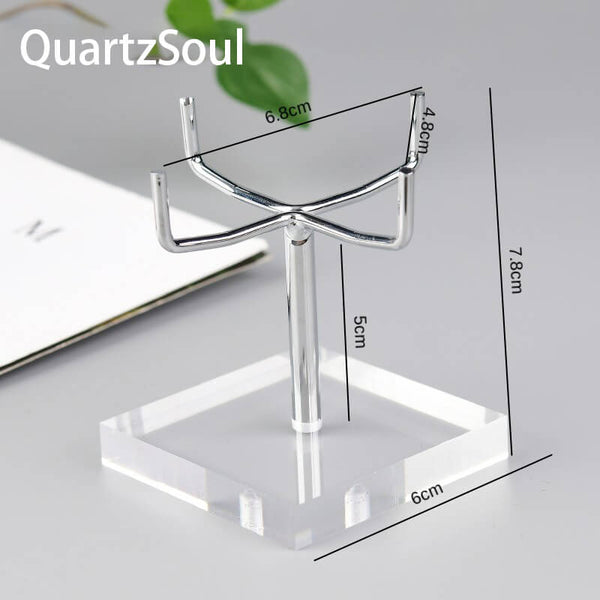 Acrylic Crystal Display Stand with Silver Metal
