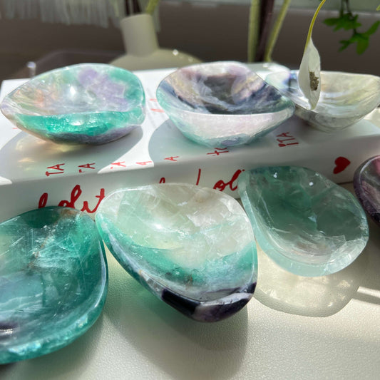 Premium Natural Fluorite Crystal Bowl for Healing and Decoration