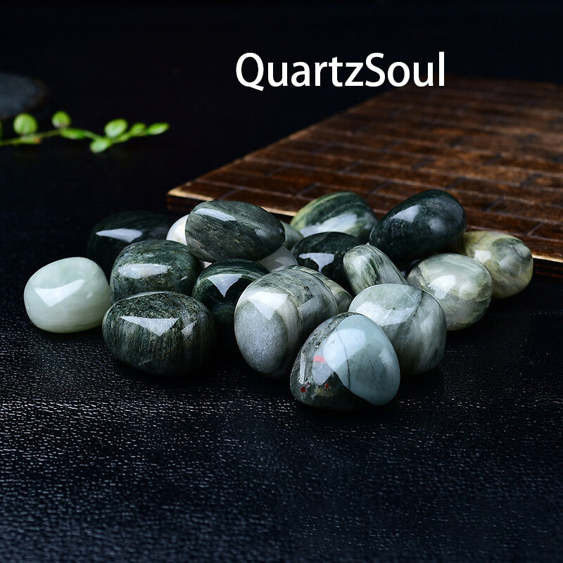 Green Rutilated Quartz Tumbled Stones - Crystal Healing