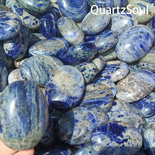 Premium Lapis Lazuli wholesale crystals with deep blue color and golden inclusions