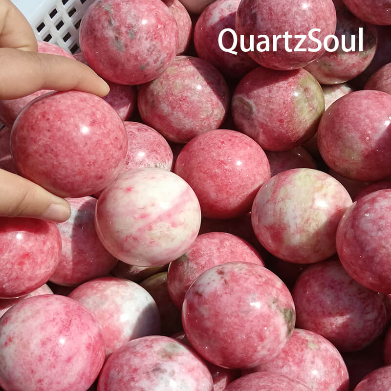  Premium Pink Thulite Sphere Crystal Wholesale Collection