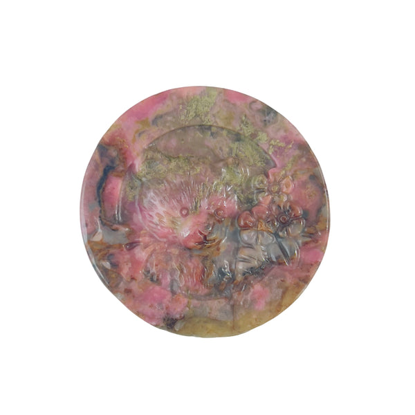 Premium Quality Rhodonite Bear Carving For Crystal Suppliers