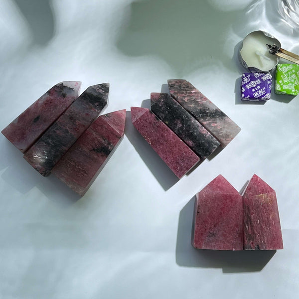Premium quality Rhodonite healing towers for wholesale crystal businesses