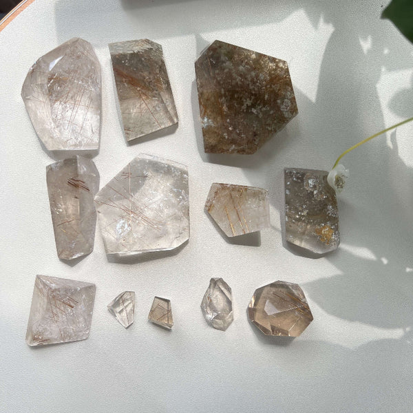 Premium Rutilated Quartz Crystal with Golden Inclusions for Wholesale