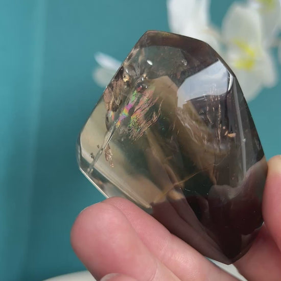  Smoky quartz free form crystal as elegant home decor piece