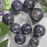 Natural Healing Crystal Sphere Wholesale Iolite with Tourmaline