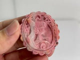 Natural Rhodonite Crystal Carving Back Side