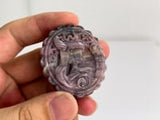 Magical Girl Carved Rhodonite Crystal - Spiritual Healing Stone