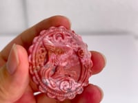 Magical Girl Carved Rhodonite Crystal Pink Stone Healing