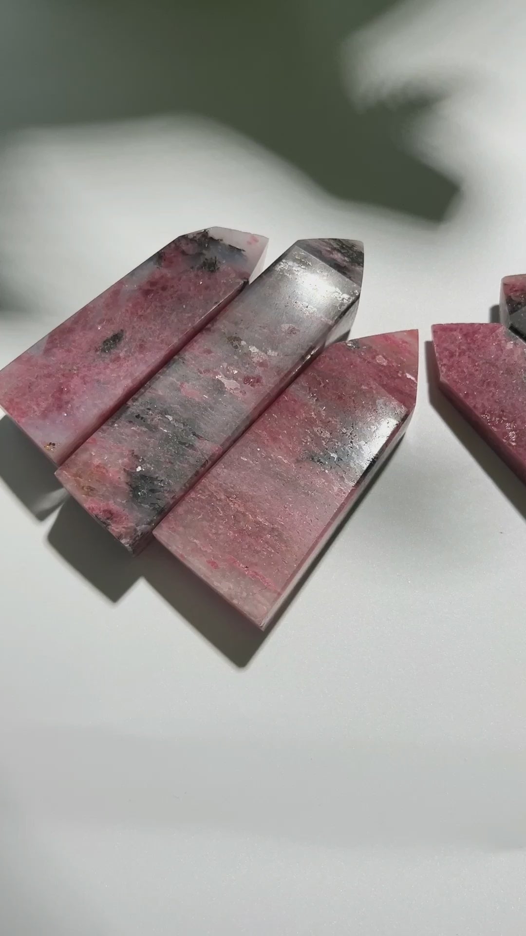Wholesale pricing on bulk Rhodonite Tower crystals for retailers and healers