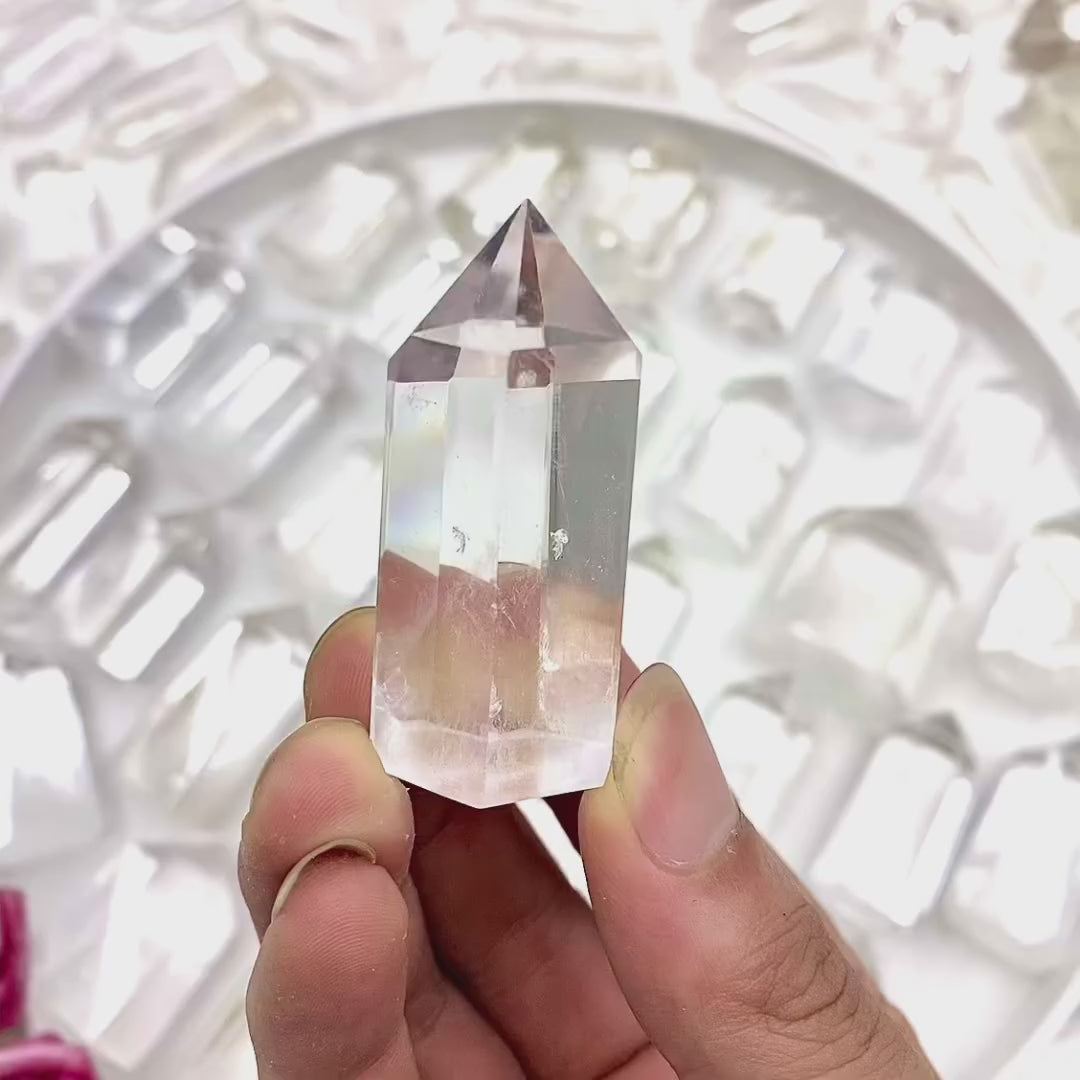 Natural clear quartz crystal tower for crystal healing wholesale