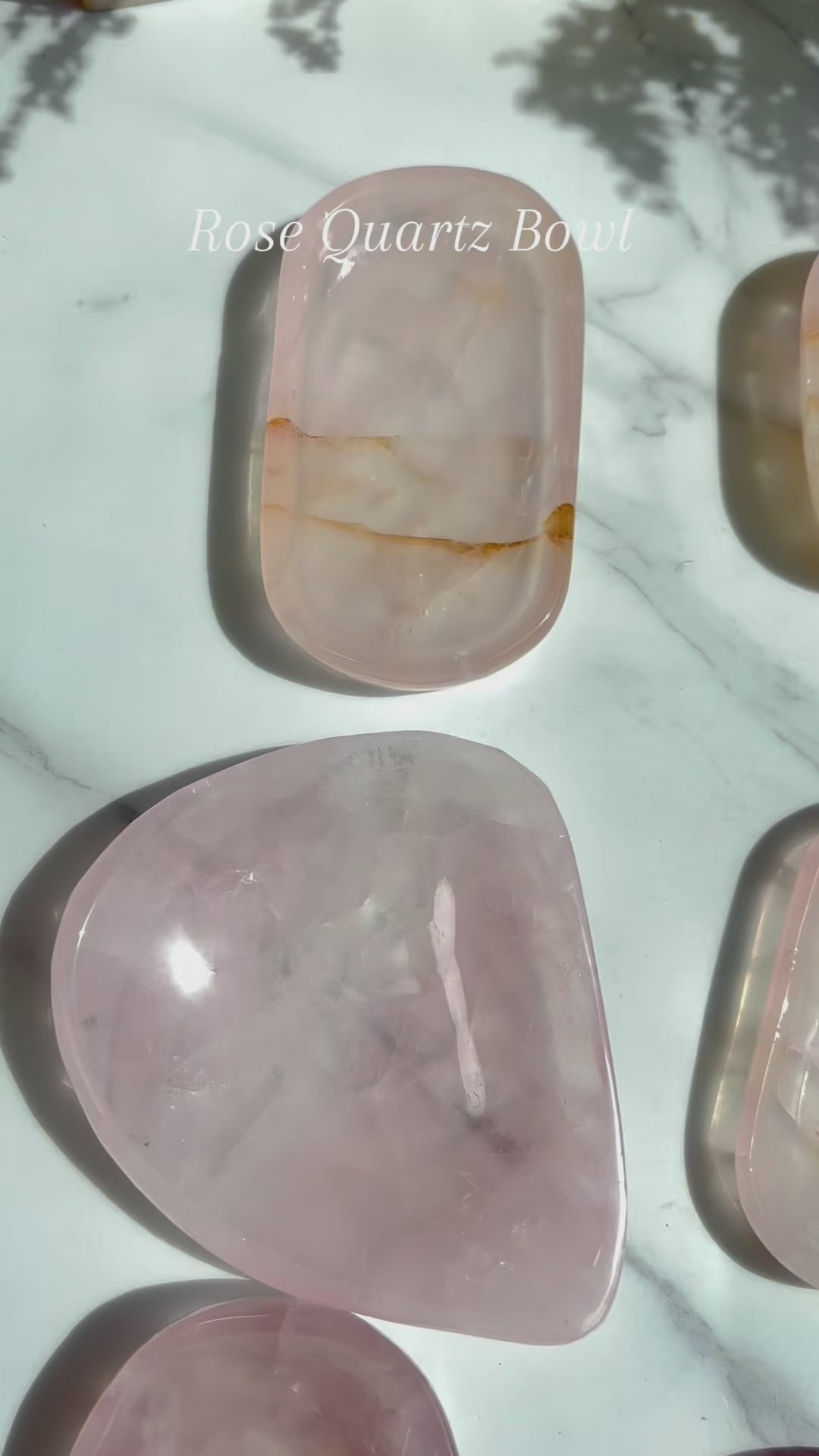 Retail display ideas for rose quartz crystal bowls