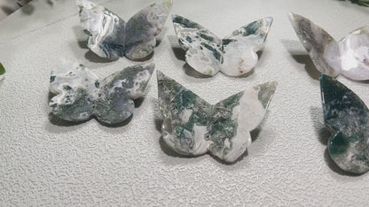 Moss Agate Carved Butterfly | Retail & Wholesale