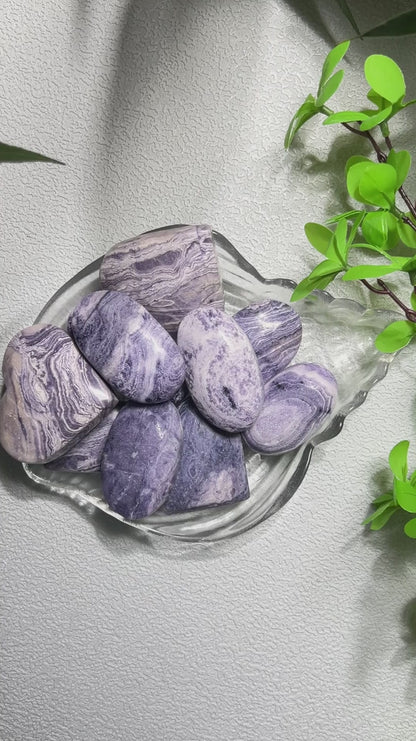 Wholesale Purple Malachite Palm Stone