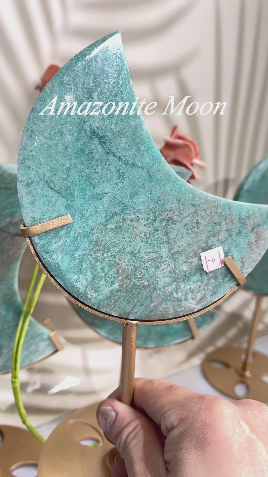 Natural Texture of Amazonite Moon Crystal