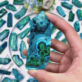 Collection of wholesale malachite towers in various sizes