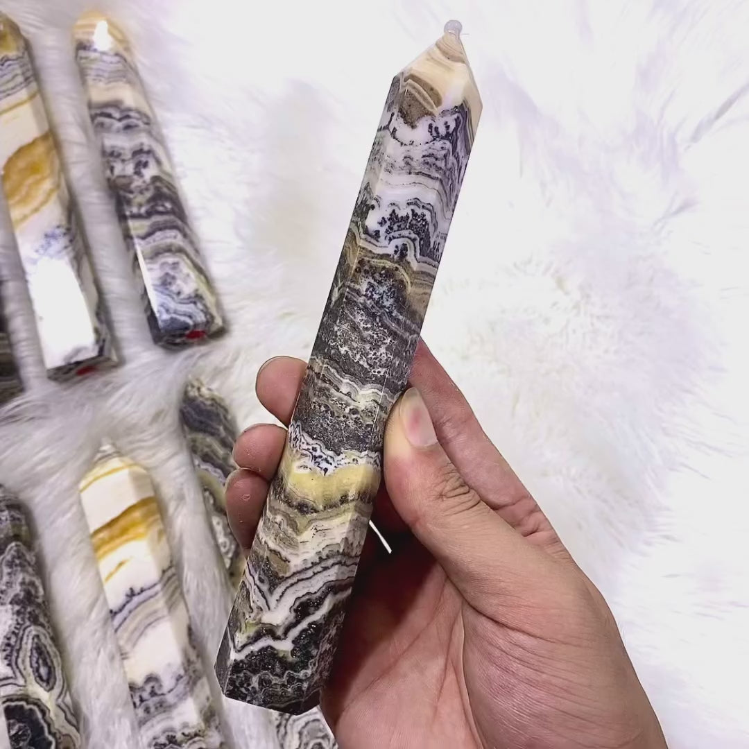 Orange Calcite Dendrite Tower Showcasing Vibrant Color and Energy Properties